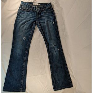 Denimocracy Distressed Light wash Blue Jeans Bootcut Women's size 25 USA Made